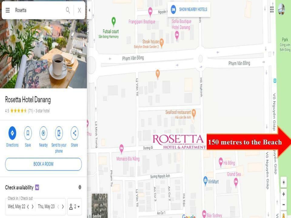 Rosetta Beach Hotel & Apartment Đà Nẵng Extérieur photo